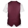 FEESHOW Mens Fake Two-Piece 3D Print Gentlemen Suit Short Sleeve Tuxedo T-Shirt + Tie + Vest for Party Performance Burgundy Small view 2