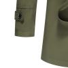 Mens Casual Double Breasted Trench Coat Casual Lapel Slim Windbreaker Jacket Warm Stylish Long Overcoat with Belt (ArmyGreen,3X-Large) view 4