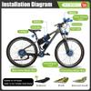 FONOBO Electric Bicycle Motor Kit 36V/48V - 250W/350W/500W, Waterproof Front Wheel E-Bike Conversion Kit with LCD Display(32km/h),36V/350W-27.5" view 4