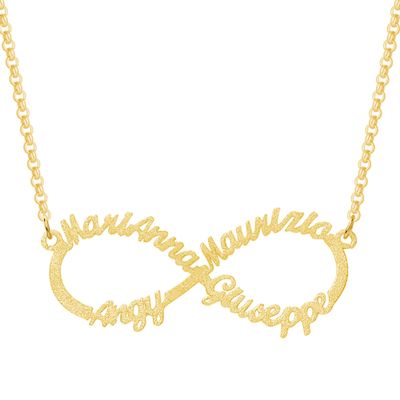 Kurafeel Infinity Name Necklace Custom Name Necklace Personalized Customize 1-6 Names for Women Mother Daughter Girls Sisters Family Friendship Necklaces in Stainless Steel/925 Sterling Sliver/Brass