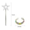 6 Packs Wand Braclet Set Girls Gems Stone Bling Bracelet Costume Props Star Angel Fairy Wands Star for Girls Birthday Party Wedding Halloween view 2