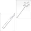 6 Packs Wand Braclet Set Girls Gems Stone Bling Bracelet Costume Props Star Angel Fairy Wands Star for Girls Birthday Party Wedding Halloween view 3