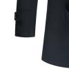 Men's Casual Double Breasted Trench Coat Casual Slim Windbreaker Jacket Winter Stylish Long Overcoat with Belt (Dark Blue,7X-Large) view 4