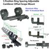 GOTICAL 30mm Offset Adjustable spacing Extended Scope Mount with Picatinny Base and with 2 Set of spacers Saddle Height of This Scope is 1.3 Inches view 2