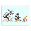 Stupell Industries Wildlife Animals Riding Bikes Moose Bear Fox, Design by Amelie Legault, 19 x 13, Wall Plaque view 1
