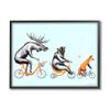 Stupell Industries Wildlife Animals Riding Bikes Moose Bear Fox, Design by Amelie Legault view 1