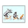 Stupell Industries Wildlife Animals Riding Bikes Moose Bear Fox, Design by Amelie Legault view 1