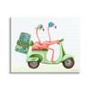 Stupell Industries Flamingo Couple Riding Motor Scooter Packed Luggage, Design by Amelie Legault view 1