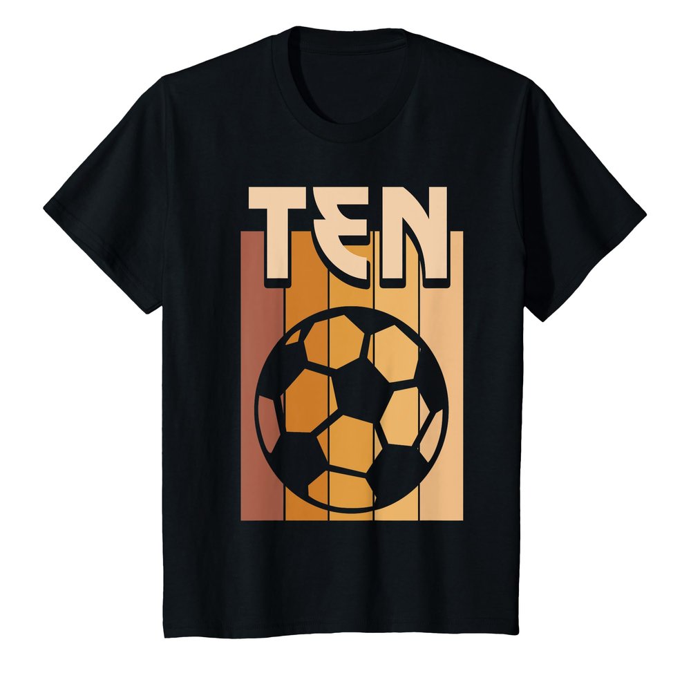 10 Year Old Soccer Birthday Boy Girl 10th Birthday Soccer T-Shirt