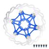 DJC Bike Brake Disc Rotor MTB Floating Brake Disc 160mm 180mm 203mm with 6 bolts Road Bike MTB BMX Steel Aluminum Brake Disc (3# blue, 203mm) view 1