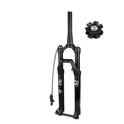 Jejy Suspension Air Forks Mountain Bike Damping Adjustment Thru Axle 15mm 26/27.5/29 Bicycle Magnesium Alloy Ultralight Front Fork (Color : Tapered Remote Lockout, Size : 29)