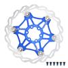 DJC Bike Brake Disc Rotor MTB Floating Brake Disc 160mm 180mm 203mm with 6 Bolts Road Bike MTB BMX Steel Aluminum Brake Disc (3# Blue, 180mm) view 1