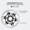 DJC Bike Brake Disc Rotor MTB Floating Brake Disc 160mm 180mm 203mm with 6 Bolts Road Bike MTB BMX Steel Aluminum Brake Disc (1# Black, 203mm) view 4