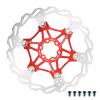 DJC Bike Brake Disc Rotor MTB Floating Brake Disc 160mm 180mm 203mm with 6 Bolts Road Bike MTB BMX Steel Aluminum Brake Disc (2# red, 203mm) view 1