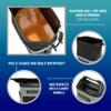 Engel BP25-Orange 25 Quart Roll-Top High Performance Backpack Cooler Dark Gray/Orange view 2