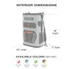 Engel BP25-LG Red 25 Quart Roll-Top High Performance Backpack Cooler Light Gray/Red view 3