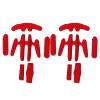 Helmet Lining, Helmets Padding Kit Hot Pressing Sponge with Helmet Accessories for Electric Riding(Average Size-Red view 1