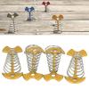 Aluminum Alloy Fishbone Tent Stakes with Spring Buckle, 4 Pack, Portable Wind Rope Anchor Camping Tent Pegs, 3.03x1.42 Inch view 4