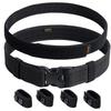 TACNEX Duty Belt w/Hook Lining 4 Keepers Police Law Enforcement Correctional Officer Security Black Nylon Outer Inner Belt L view 1