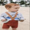 Mile Retro Shorts with Adjustable Elastic Straps Hold Their Shape High Waist for Baby Boys and Girls Newborn Toddler (LavaStone, 18 Months-3 Years) view 3