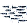 Avery GHG Pro-Grade Blue Goose Sock Decoys, 12-Pack | Durable Realistic Quick-Setup Hunting Windsock Decoy Set with Stable Ground Stakes, Resistant No-Glare Matte Bodies, 24" - with Heads (77506) view 1