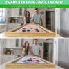 GoSports 6 ft Tabletop Shuffleboard and Curling 2 in 1 Game with 8 Pucks and Tote Bag view 2
