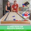 GoSports 6 ft Tabletop Shuffleboard and Curling 2 in 1 Game with 8 Pucks and Tote Bag view 4