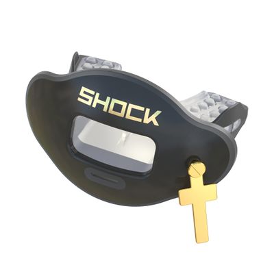 Shock Doctor Football Lip Guard Mouthpiece with Strap  Breathable, Wide Opening  Adult & Youth OSFA