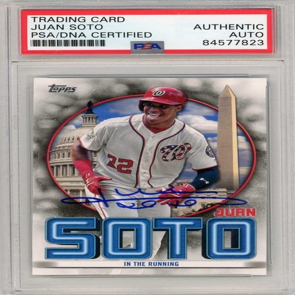 Juan Soto 2021 Topps in The Running Autograph Card #JSH-10 PSA/DNA