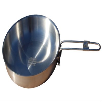 Mr. Outdoors Cookout 8.25" Stainless Steel Fry Pan with Folding Handle