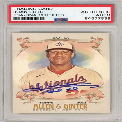 Juan Soto 2021 Topps Allen & Ginter Autograph Card #74 PSA/DNA