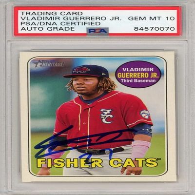 Vladimir Guerrero Jr 2018 Topps Heritage Minor League 27" Autograph Card #1 PSA/DNA 10