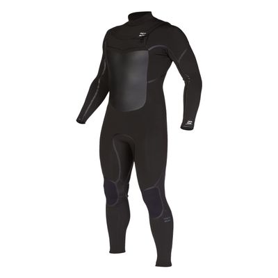 Billabong Mens 4/3mm Absolute Plus Chest Zip Fullsuit Wetsuits - Black | Medium