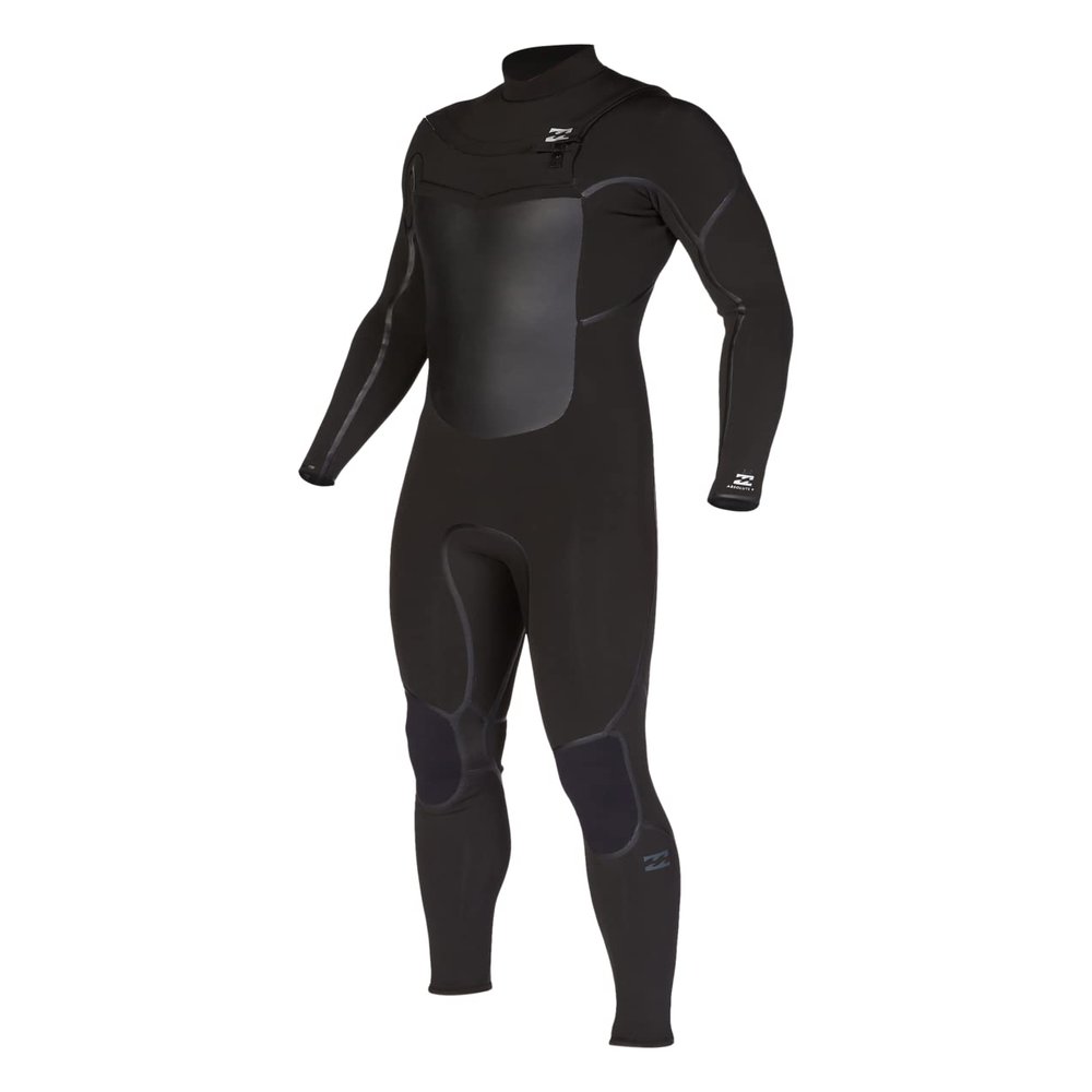 Billabong Mens 4/3mm Absolute Plus Chest Zip Fullsuit Wetsuits - Black | Medium