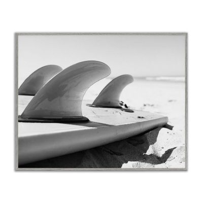 Stupell Industries Surfboard Fins Beach Sports Photography Ocean Coast, Design by Two Smart Blondes