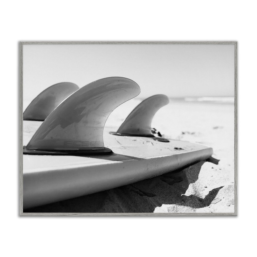 Stupell Industries Surfboard Fins Beach Sports Photography Ocean Coast, Design by Two Smart Blondes