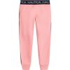 Nautica Girls' Logo Sweatpants, Fleece Joggers with Ribbed Cuffs & Functional Side Pockets, Pink Flamingo, 4T view 1