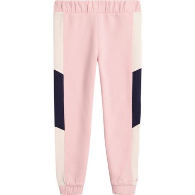 Nautica Girls' Logo Sweatpants, Fleece Joggers with Ribbed Cuffs & Functional Side Pockets, Coral Blush, 2T