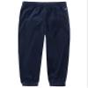 Nautica Girls' Logo Sweatpants, Fleece Joggers with Ribbed Cuffs & Functional Side Pockets, Velour Peacoat, 8-10 view 1