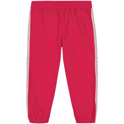 Nautica Girls' Logo Sweatpants, Fleece Joggers with Ribbed Cuffs & Functional Side Pockets, Purple Beetroot, 6