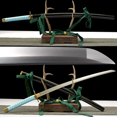 hyourinmaru Cosplay Cuts the Soul Knife Real Sharp Japanese Samurai Sword Anime Katana Sword 1045 Carbon Steel Blade Full Tang Weapon Gift for Men Women
