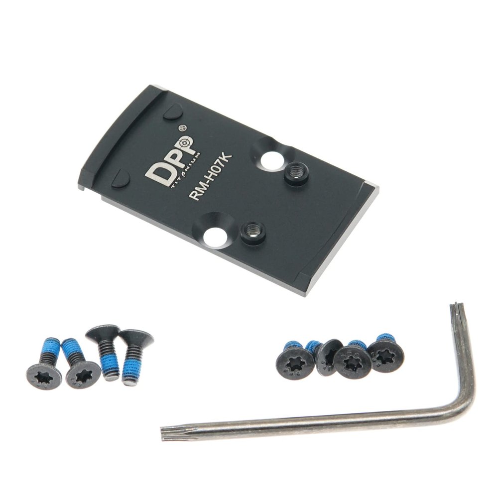 DPP Titanium Mount/Adapter Plate Compatible with RMR Cut Slide Without Thread Post and Holosun 407K/507K/EPS Carry/EPS/RomeoZero RM-H07K