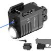 CRONHAWK Blue Laser Light Combo for Pistol, Rail Mounted Rechargeable Gun Flashlight Laser Combo with Strobe Compatible with Picatinny 1913 view 1