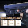 CRONHAWK Blue Laser Light Combo for Pistol, Rail Mounted Rechargeable Gun Flashlight Laser Combo with Strobe Compatible with Picatinny 1913 view 2