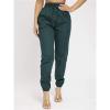 DGHM-JLMY Solid Women Tie Hem Casual Pants Casual Pencil Pants with Pockets Work Trousers Paper Bag Loose Waist Long Trousers (Navy Blue,X-Small) view 2