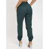 DGHM-JLMY Solid Women Tie Hem Casual Pants Casual Pencil Pants with Pockets Work Trousers Paper Bag Loose Waist Long Trousers (Navy Blue,X-Small) view 4
