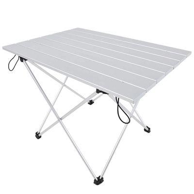 Horoper Portable Folding Table, Compact Aluminum Camping Table, Camping Desk BBQ Table, Folding Picnic Table, Aluminum Alloy Table Foldable Desk Table Outdoor Camping (L)