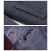 Men Winter Wool Blend Trench Coat Single Breasted Slim Fit Business Pea Coat Stand Collar Long Windproof Overcoat (Dark Grey,195) view 4