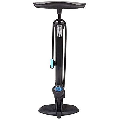 Feiyx 170 Psi Bike Floor Pump - with Gauge Presta Valve and Schrader Valve Double Valves Fast Inflation Wide Bracket Comfortable Grip,Mini Portable Bicycle Foot Pump Compatible