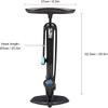 Feiyx 170 Psi Bike Floor Pump - with Gauge Presta Valve and Schrader Valve Double Valves Fast Inflation Wide Bracket Comfortable Grip,Mini Portable Bicycle Foot Pump Compatible view 2